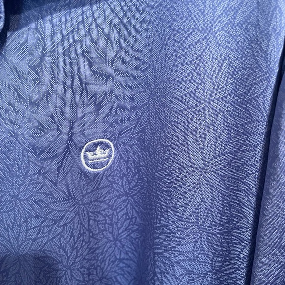 Peter Millar Men’s Floral Patterned Blue(ish) Purple Polo Shirt XXL - Picture 3 of 5